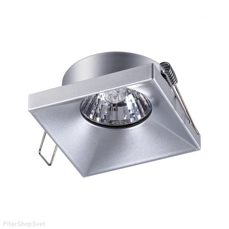 Квадратный встраиваемый светильник серебряного цвета «METIS» 370743