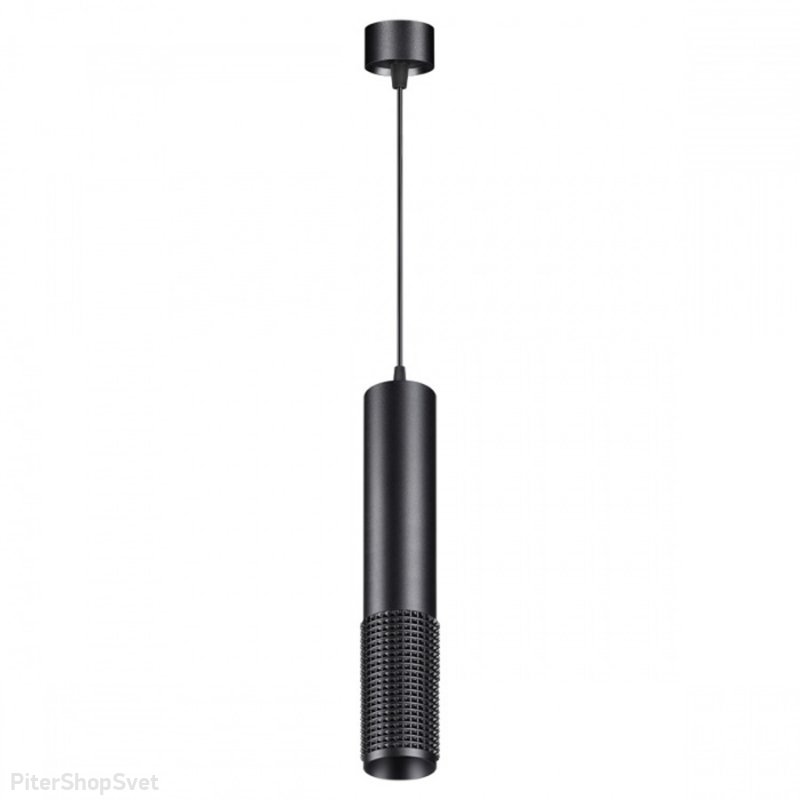 Чёрный цилиндрический подвесной светильник «Over Mais» 370760