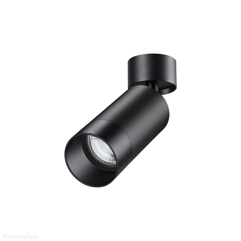 Чёрный накладной поворотный светильник цилиндр «SLIM» 370869