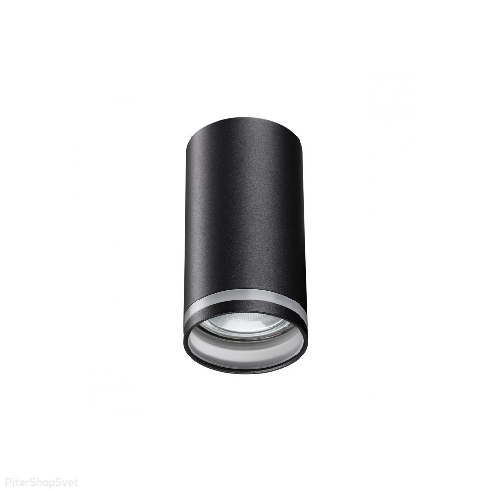 Чёрный накладной потолочный светильник цилиндр «ULAR» 370889
