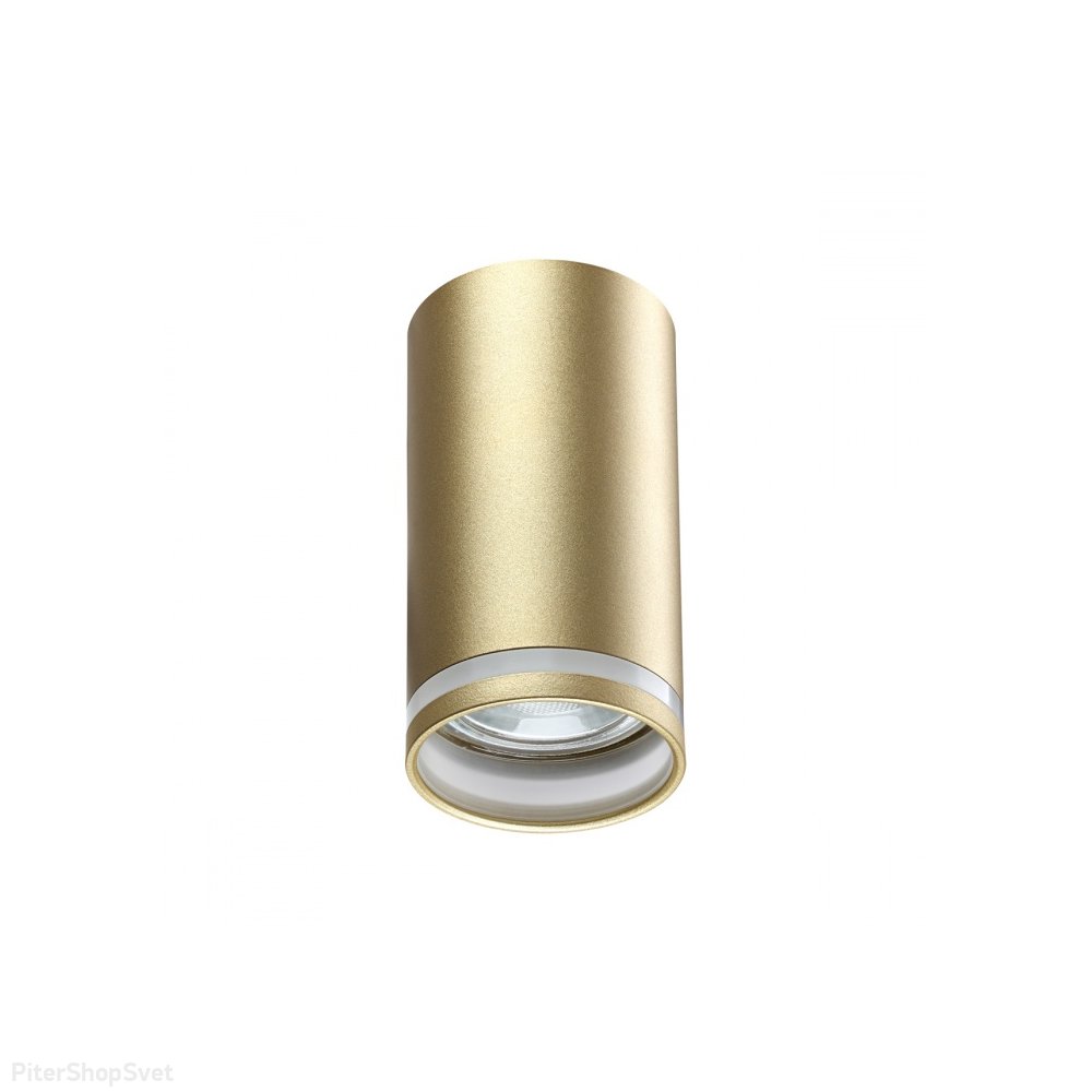 Золотистый накладной потолочный светильник цилиндр «ULAR» 370890