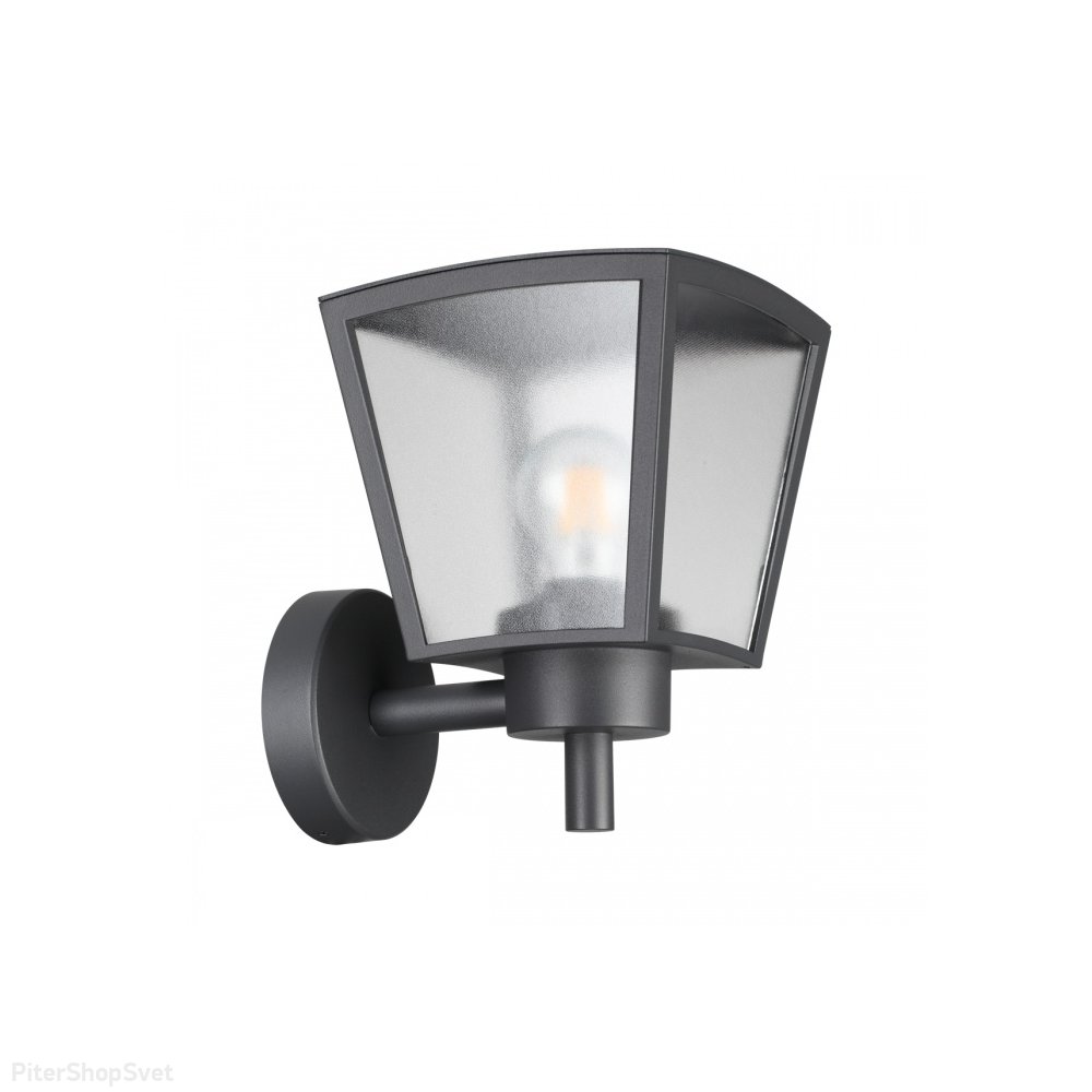 Тёмно-серый уличный настенный прямоугольный светильник «PARK» 370943