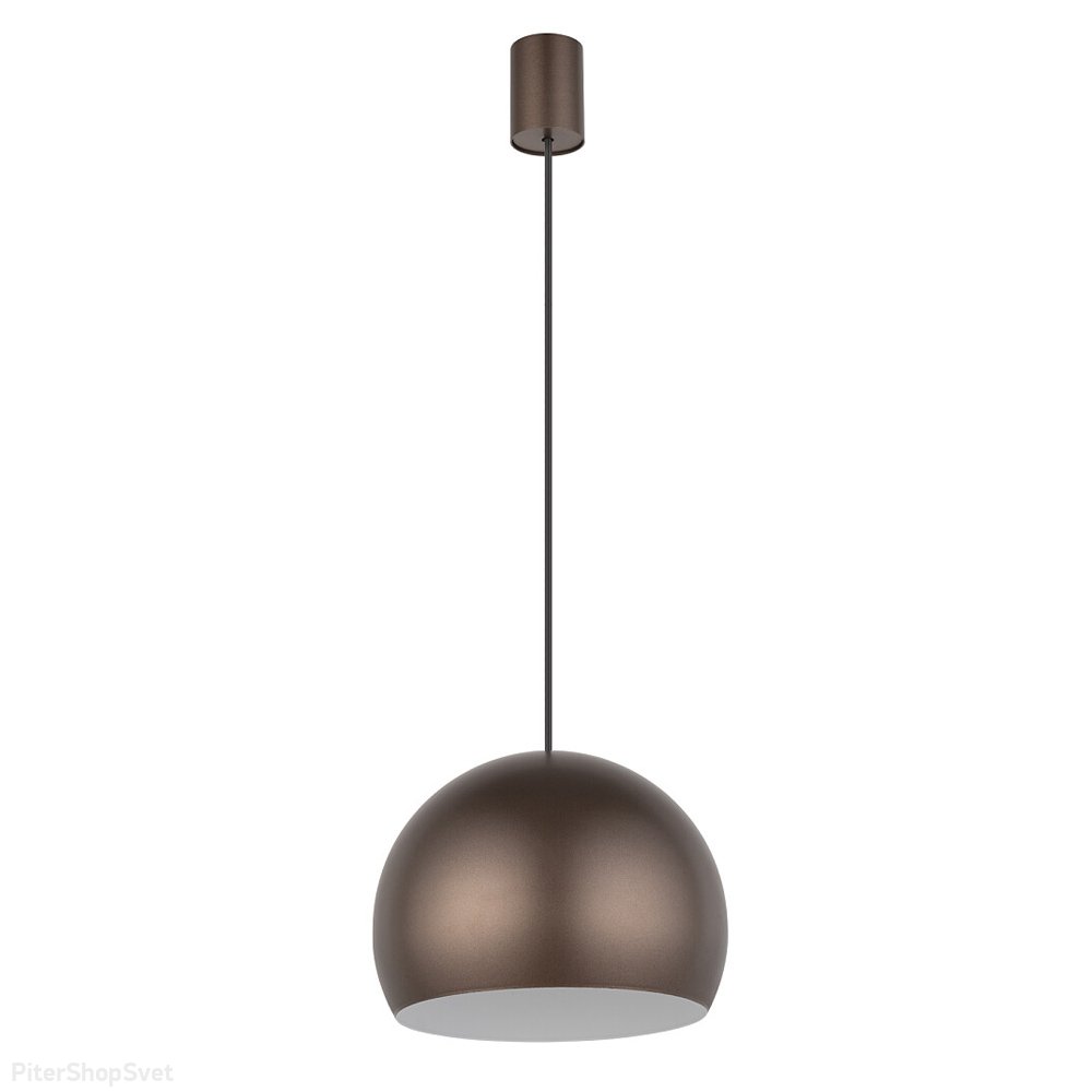 купольный подвесной светильник шоколадного цвета «Candy» 10293