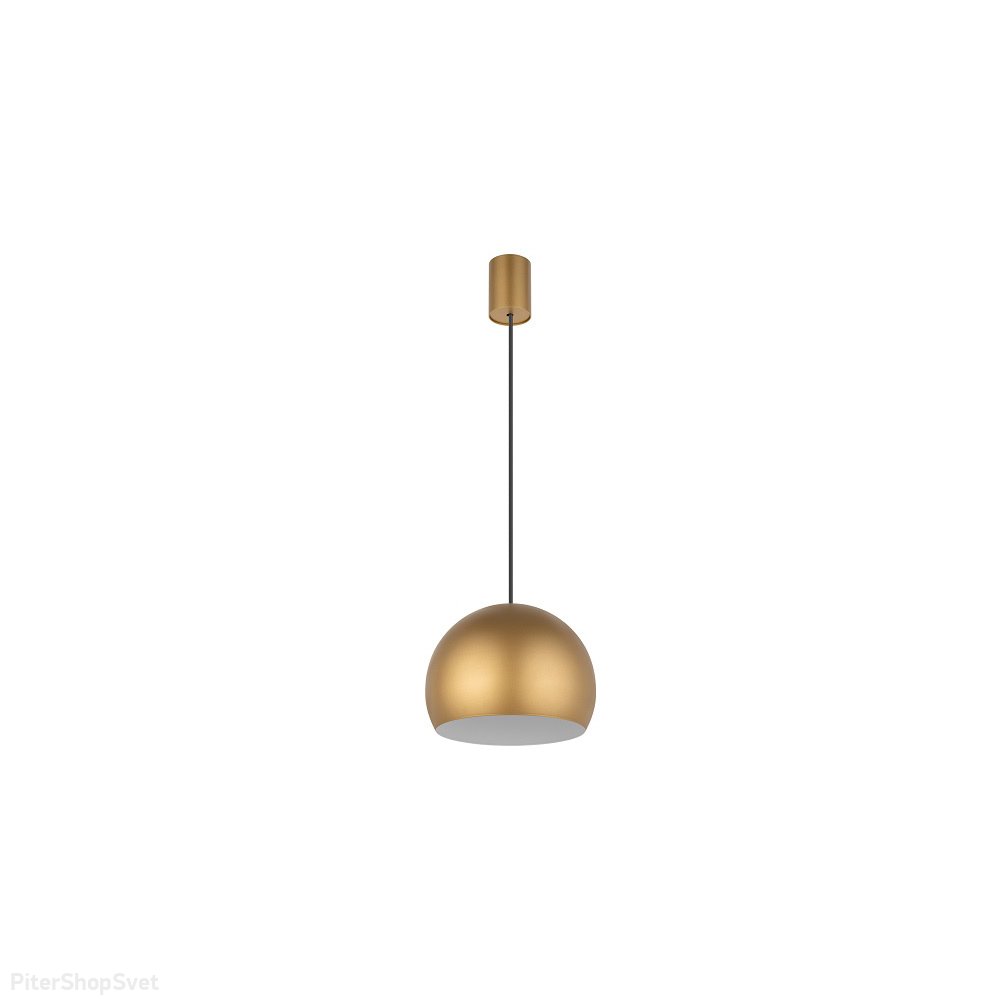 Золотой купольный подвесной светильник из металла «Candy» 10295