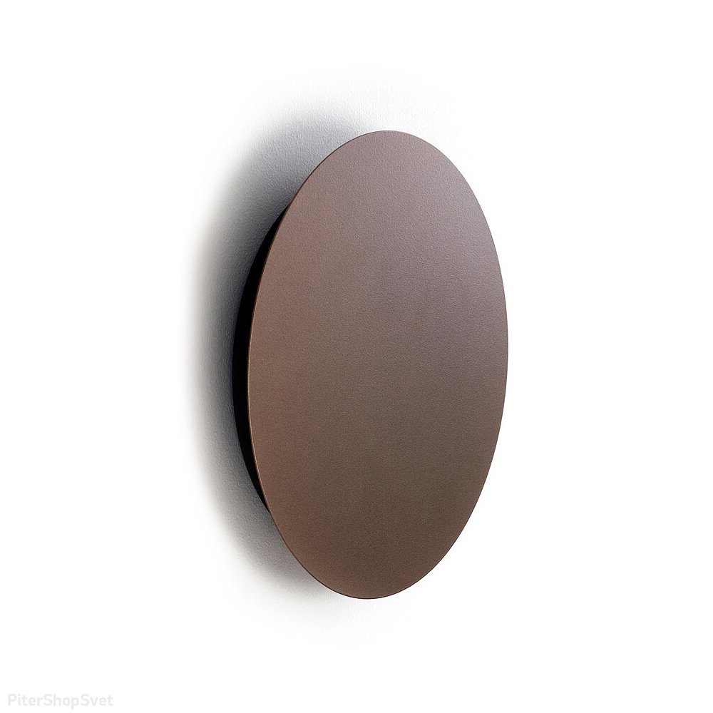 25см шоколадный плоский круглый настенный светильник подсветка «Ring Led M» 10352