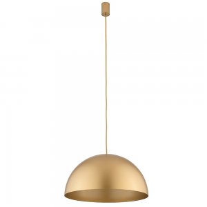 Золотой купольный подвесной светильник из металла «Hemisphere L»