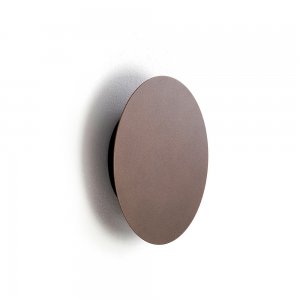 15см шоколадный плоский круглый настенный светильник подсветка «Ring Led S»