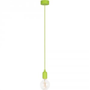 Салатовый подвесной светильник с открытой лампой «SILICONE»