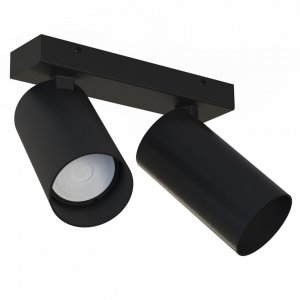Двойной чёрный накладный поворотный светильник «Mono»