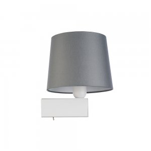 Бело-серый настенный светильник бра с выключателем «Chillin»