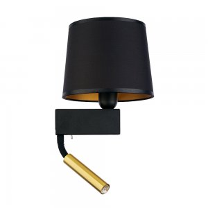 Чёрно-золотой настенный светильник с лампой для чтения «Chillin»