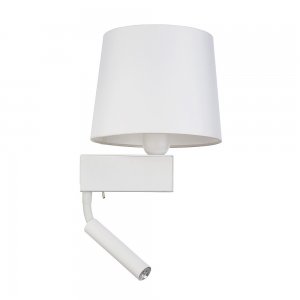 Белый настенный светильник с лампой для чтения «Chillin»