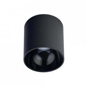 Чёрный накладной потолочный светильник цилиндр «Point Tone»