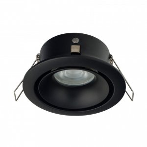 Чёрный встраиваемый светильник с влагозащитой IP54 «Foxtrot»