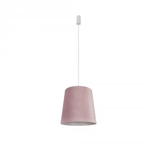 Розовый подвесной светильник барабан 465мм «Cone M»