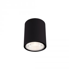 Чёрный уличный накладной потолочный светильник цилиндр 6Вт 3000К IP54 «Edesa Led»