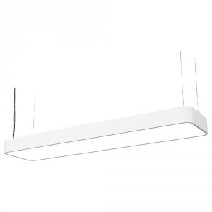Белый длинный подвесной светильник «Soft Led»