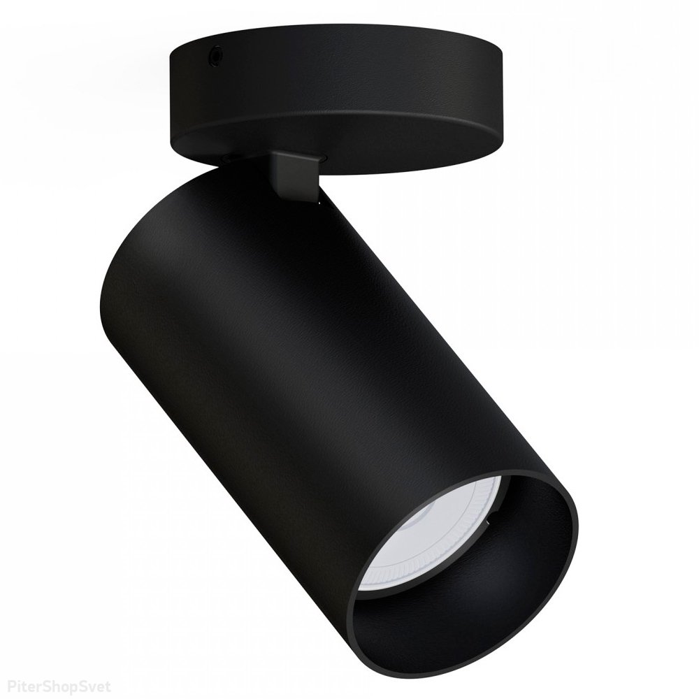 Чёрный накладной поворотный светильник «Mono» 7838