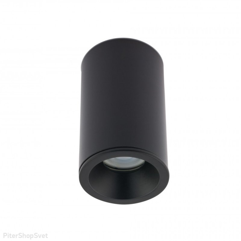Чёрный накладной потолочный светильник цилиндр «Alpha» 8363