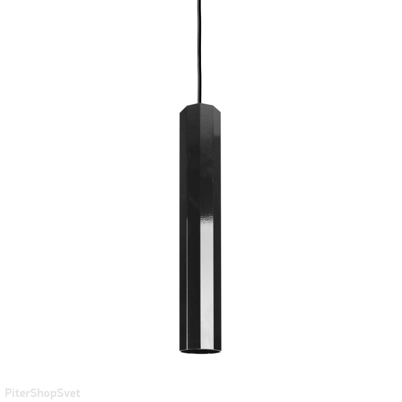Чёрный подвесной светильник «Poly» 8883