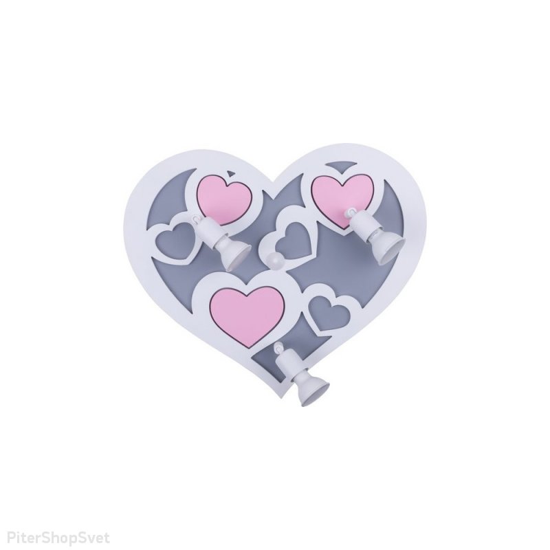 Тройной спот с сердечками «HEART» 9064