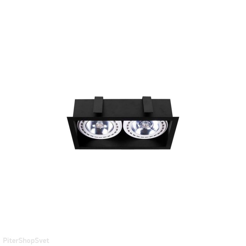 Двойной встраиваемый поворотный светильник 10Вт «MOD BLACK» 9416