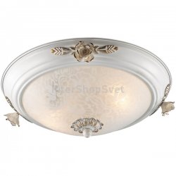 Белый потолочный светильник с розами 2692/2C BONE