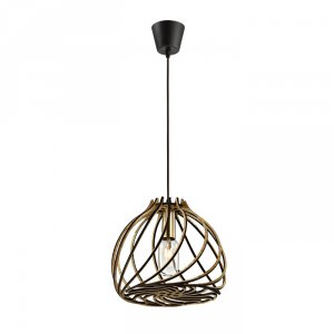 Подвесной светильник с абажуром из клееной фанеры 2893/1 SPIRA