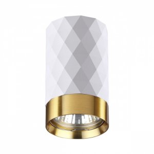 Бело-золотой накладной поворотный светильник цилиндр «AD ASTRUM»