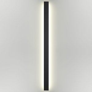 Уличный длинный настенный светильник подсветка 150см 36Вт 3000К IP54 чёрный «Fibi»
