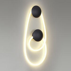 Настенный светильник светящаяся верёвка 25Вт 4000К чёрный/белый «Corda»