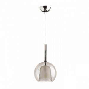 Подвесной светильник с двойным дымчатым плафоном «Leva»