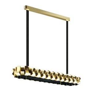 Длинная подвесная люстра овал на ремнях 90Вт 3000К «Asturo»