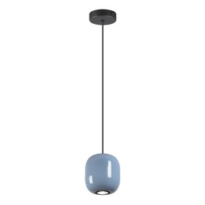Голубой металлический подвесной светильник «Ovali»