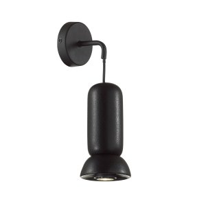 Чёрный настенный светильник с керамическим подвесом «Kerama»