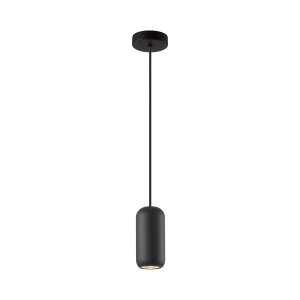 Чёрный подвесной светильник цилиндр «Cocoon»