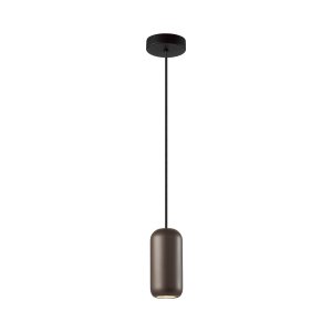 Коричневый подвесной светильник цилиндр «Cocoon»