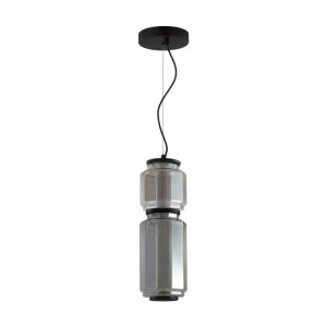 Светодиодный подвесной светильник с дымчатым плафоном цилиндр «JAM»