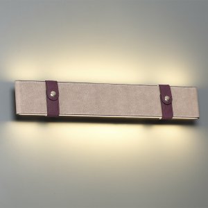 Линейный настенный светильник подсветка из эко-кожи 25Вт 3000К «Vincent»