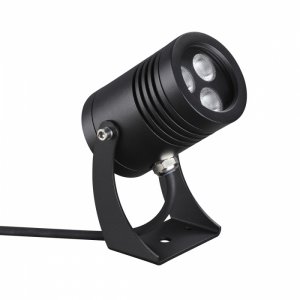 Чёрный уличный накладной поворотный светильник для акцентной подсветки «STIMA»
