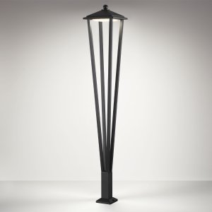 Чёрный уличный прямоугольный светильник столб 120см 12Вт 4000К «BEARITZ»
