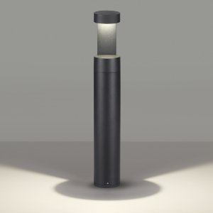 Чёрный уличный цилиндрический светильник столб 10Вт 4000К «TION»