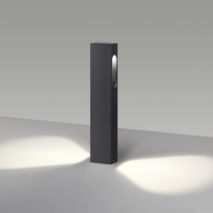 Чёрный уличный прямоугольный светильник столб 14Вт 4000К «TION»