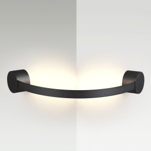 Чёрный гибкий настенный светильник подсветка отражённого света 12Вт 3000К «Stich»