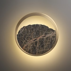 Мраморный круглый настенный светильник подсветка «VALLEY»