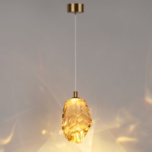 Подвесной светильник с янтарным плафоном «GEMME»