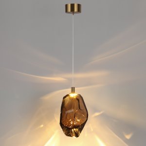 Подвесной светильник с коньячным плафоном «GEMME»