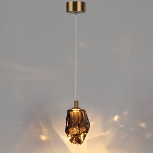 Подвесной светильник с коньячным плафоном «GEMME»