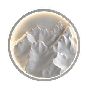 Гипсоный настенный светильник-панно горы 60см «MONTANA»