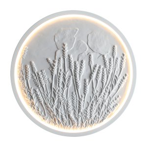 40см круглый настенный декоративный светильник из гипса «LAVANDA»